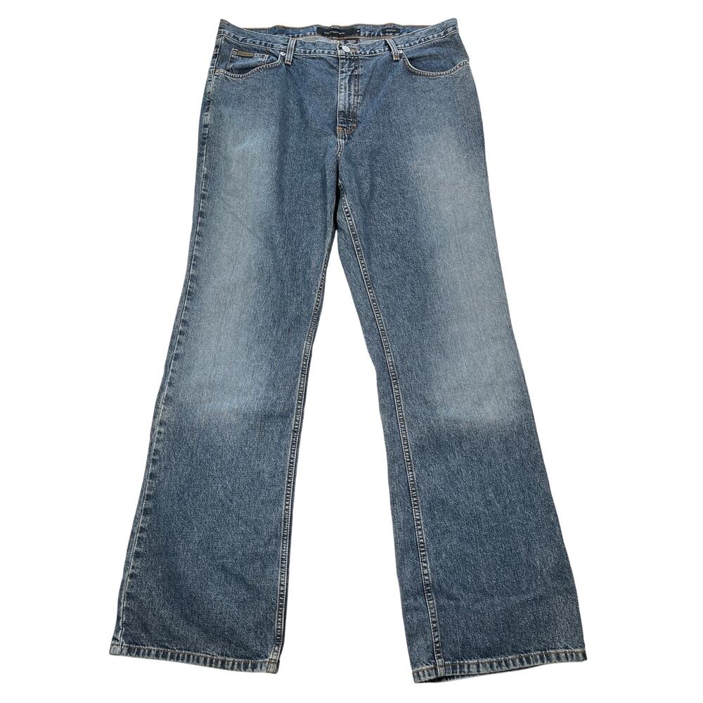 Vintage Calvin Klein Jeans Men 38 x 33 Blue Denim 100% Cotton Boot Cut US Fabric